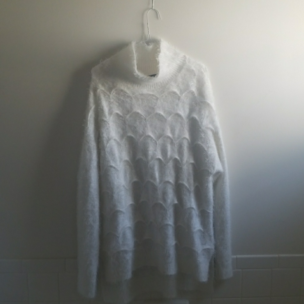 ⚫Fluffy Hi-low Turtleneck Sweater